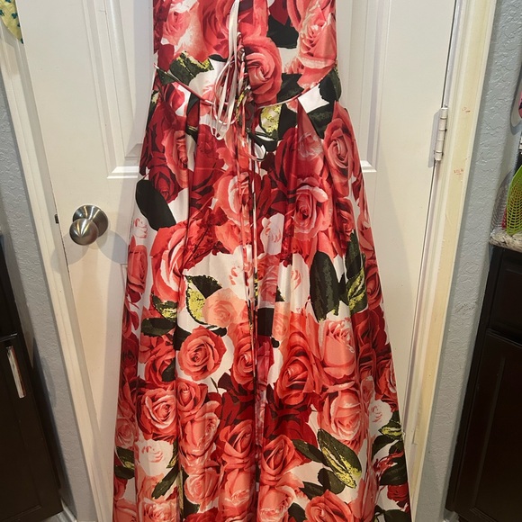 Blondie Nites Dresses & Skirts - Blondie Nites Red Floral Prom Dress